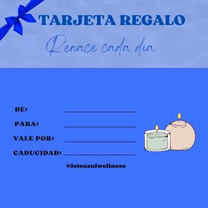 Tarjeta de regalo loto azul